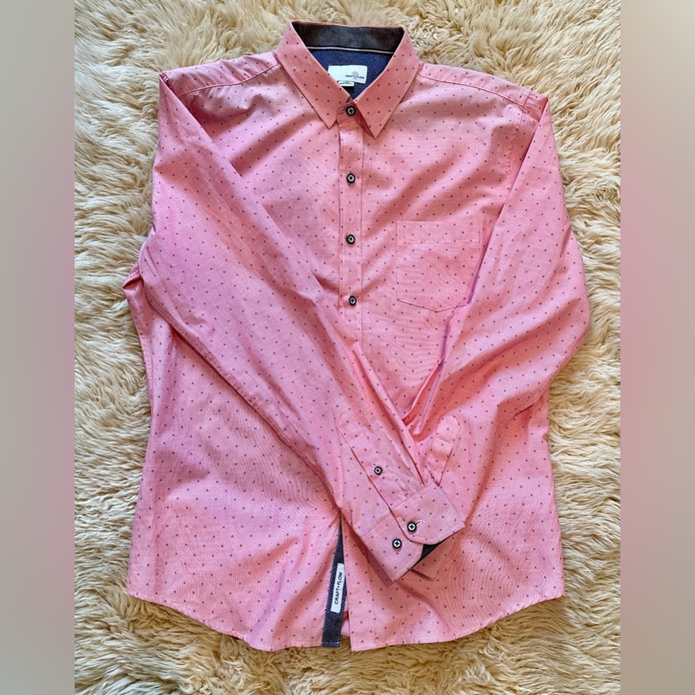 Craft + Flow Dress Shirt - Men’s- Red and Navy